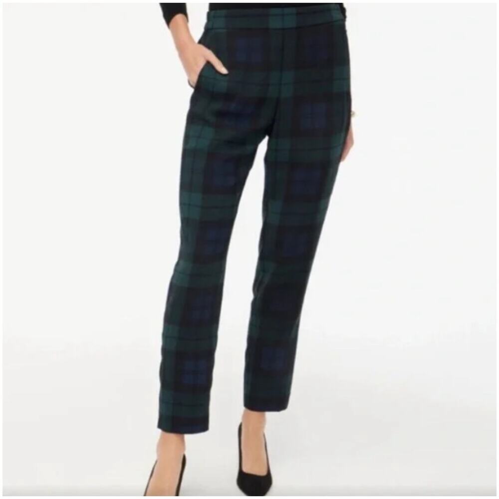 J. Crew Factory Jamie Black Watch Plaid Pants Size 8